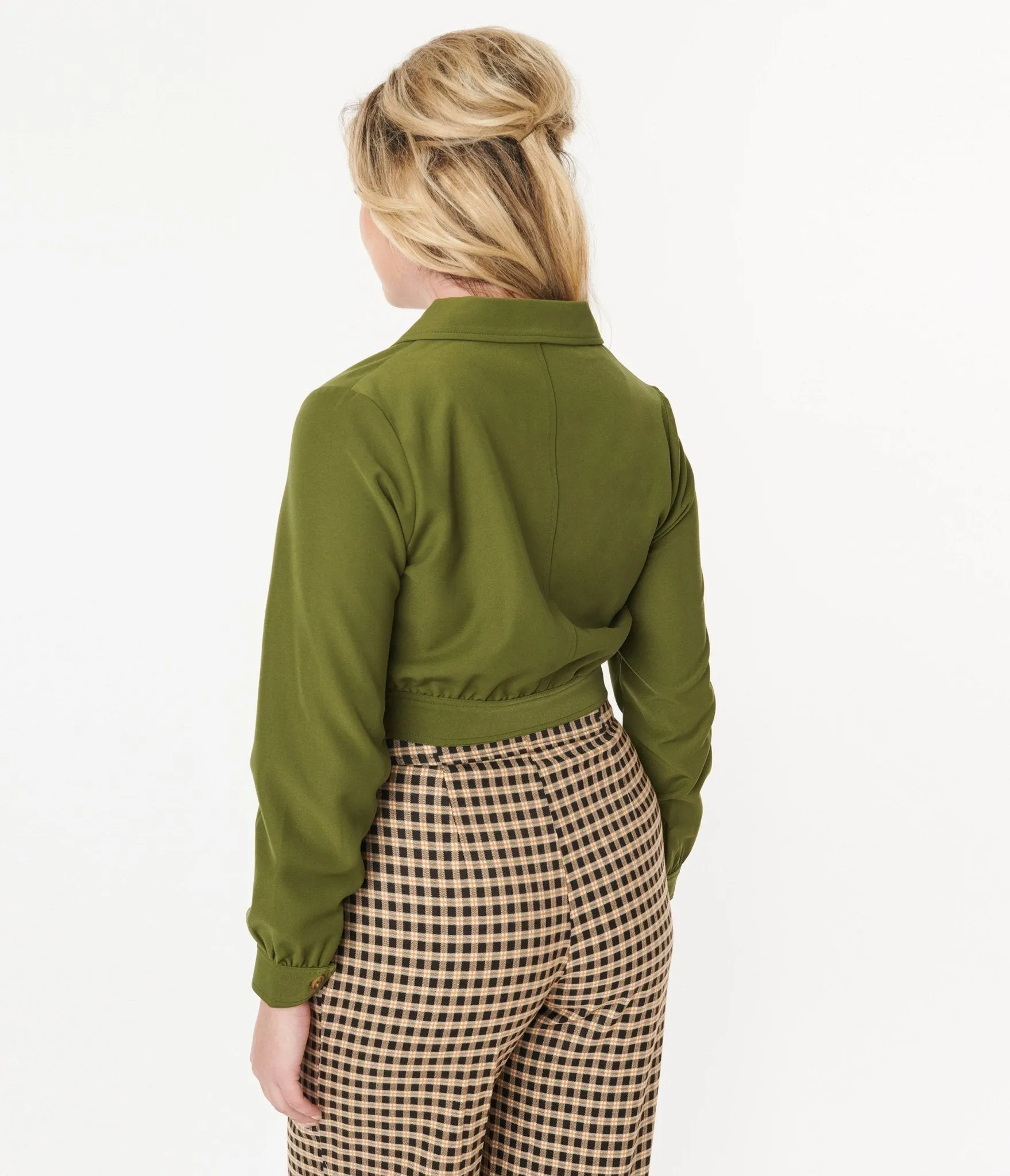 Hell Bunny 1940s Green Ravenswood Jacket Easy Date Night