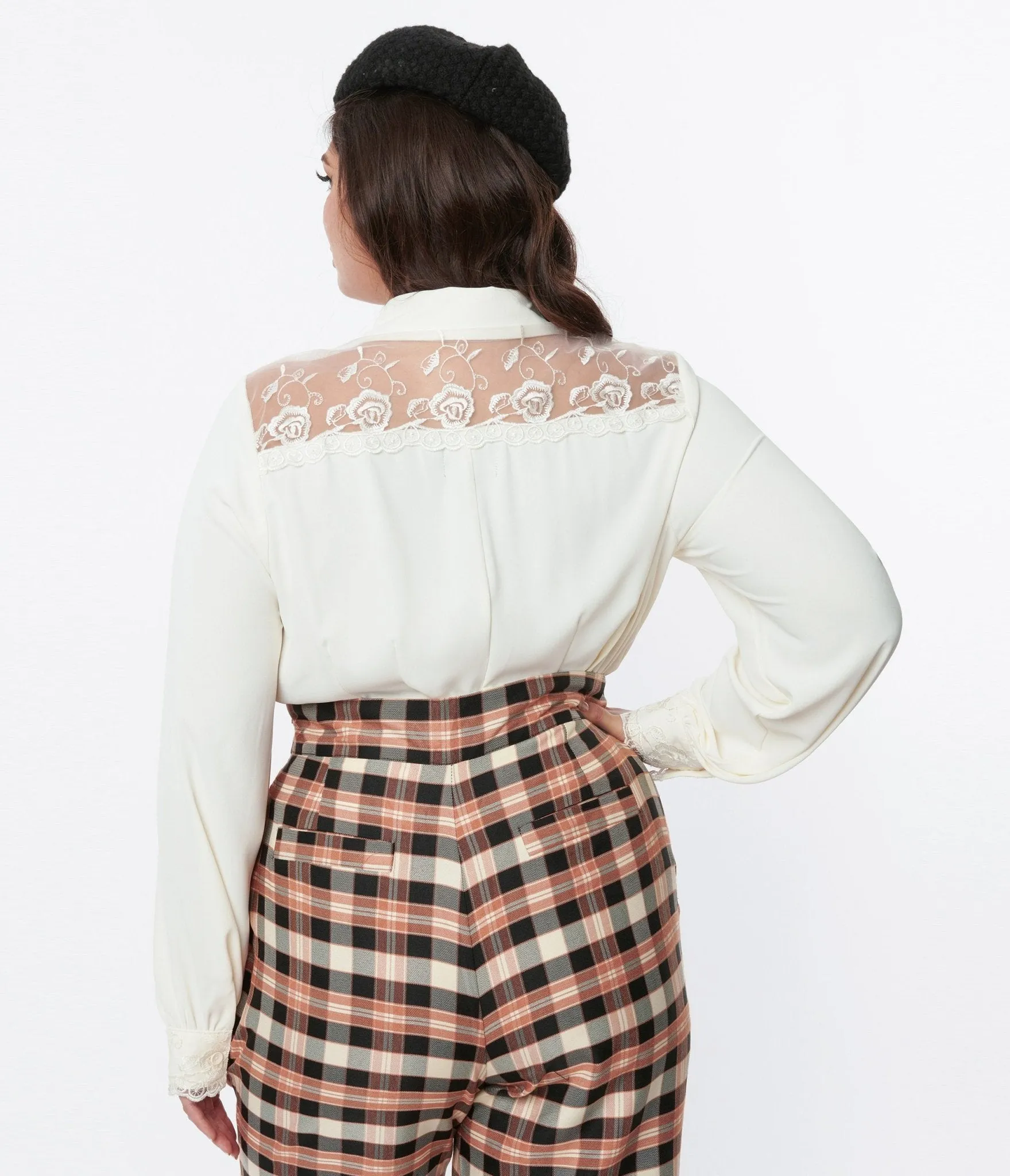 Hell Bunny Ivory Lucille Blouse Easy Date Night