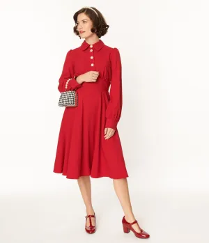 Hell Bunny Red Mia Swing Dress Casual Everyday Look