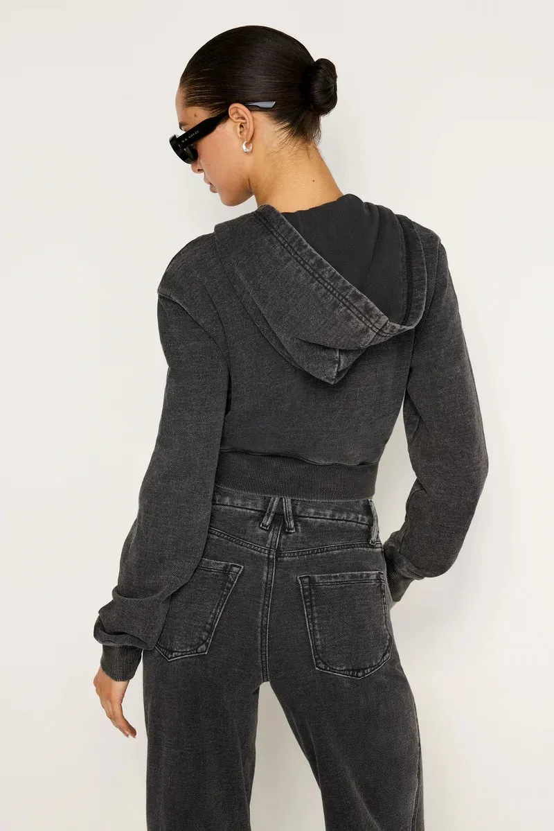 Jeanius Cropped Zip Hoodie Everyday Casual Look