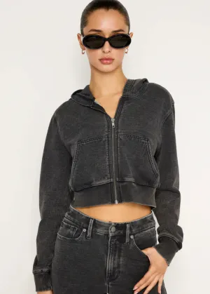 Jeanius Cropped Zip Hoodie Everyday Casual Look