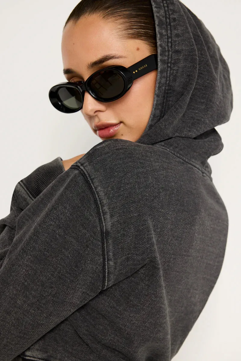 Jeanius Cropped Zip Hoodie Everyday Casual Look