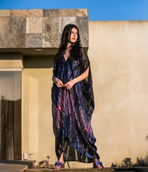 Jennafer Grace Midnight Lotus Sequin Caftan Casual Everyday Look