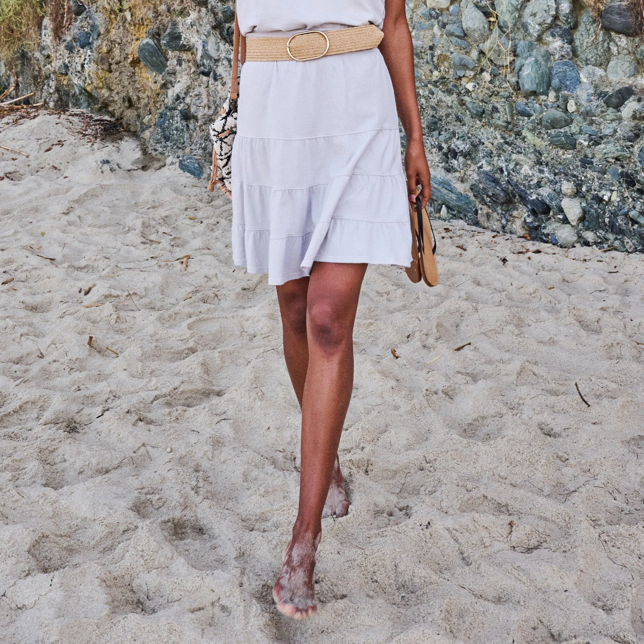 Jersey Tiered Skirt Weekend Chill Set