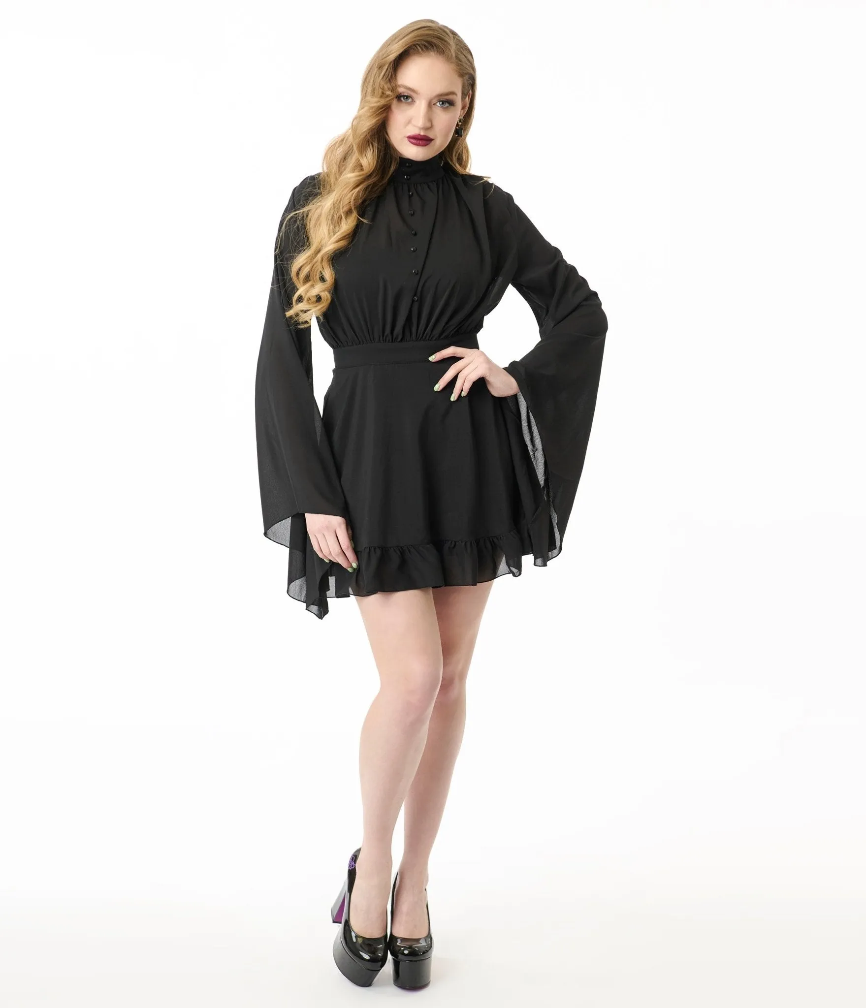 Killstar Black Darknova Mini Dress Casual Everyday Look
