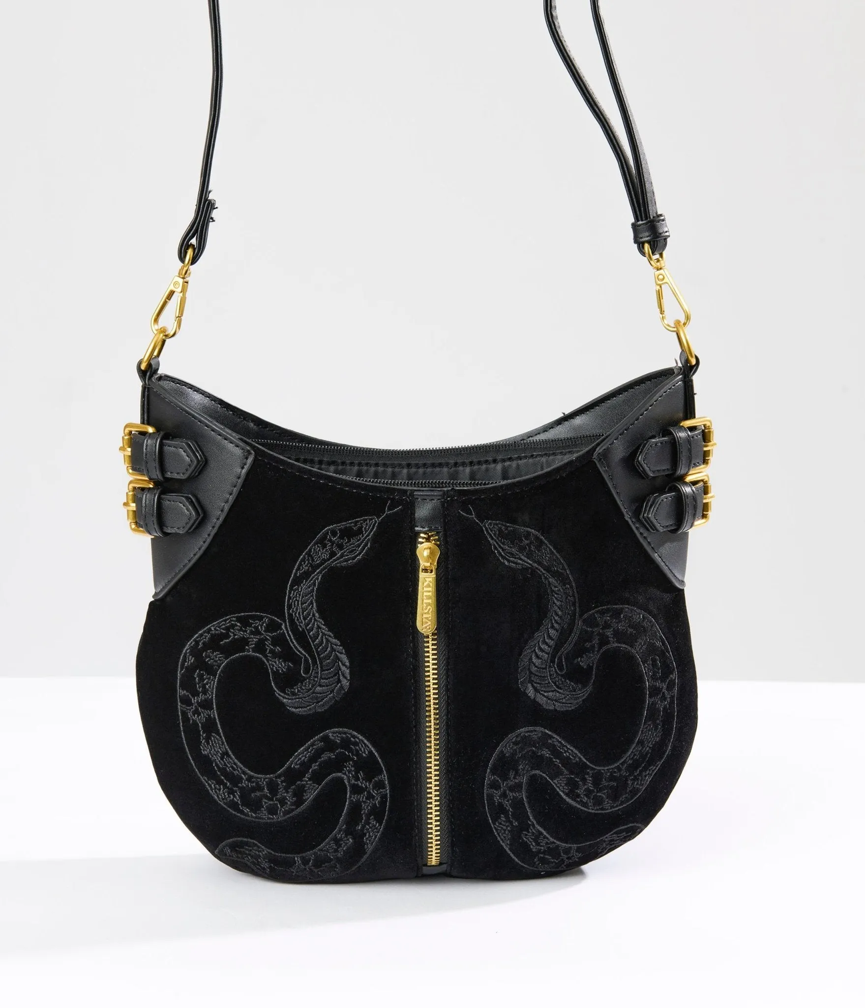 Killstar Black Suede Snake Adder Handbag Fun Outing