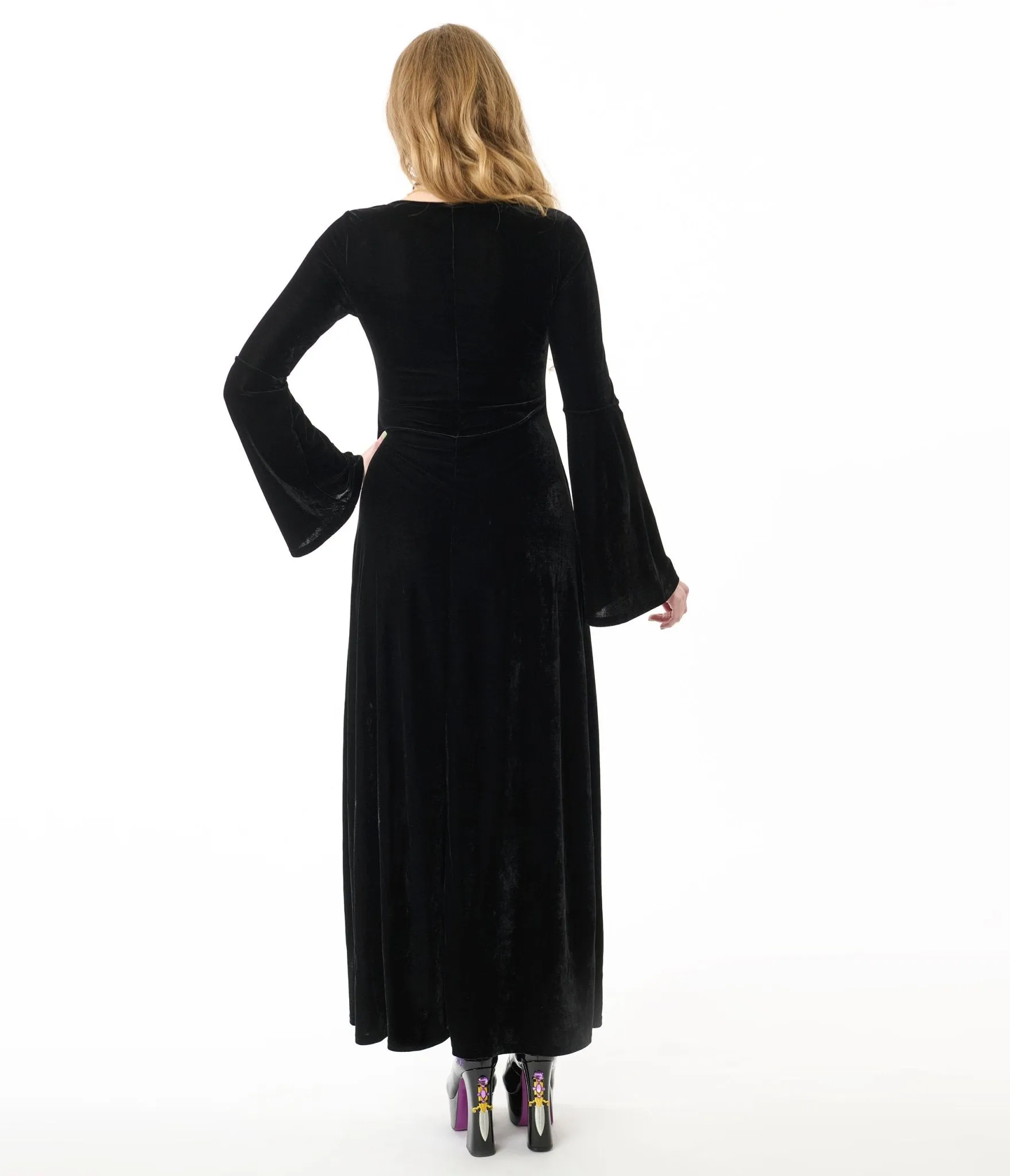 Killstar Black Velvet Morvessa Maxi Dress Casual Everyday Look