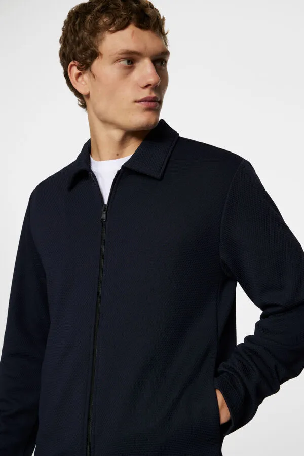 Lansa Jersey Zip Jacket Relaxed Lounge Fit