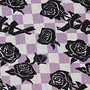 Lavender & White Checkered Rose Shift Dress Casual Everyday Look