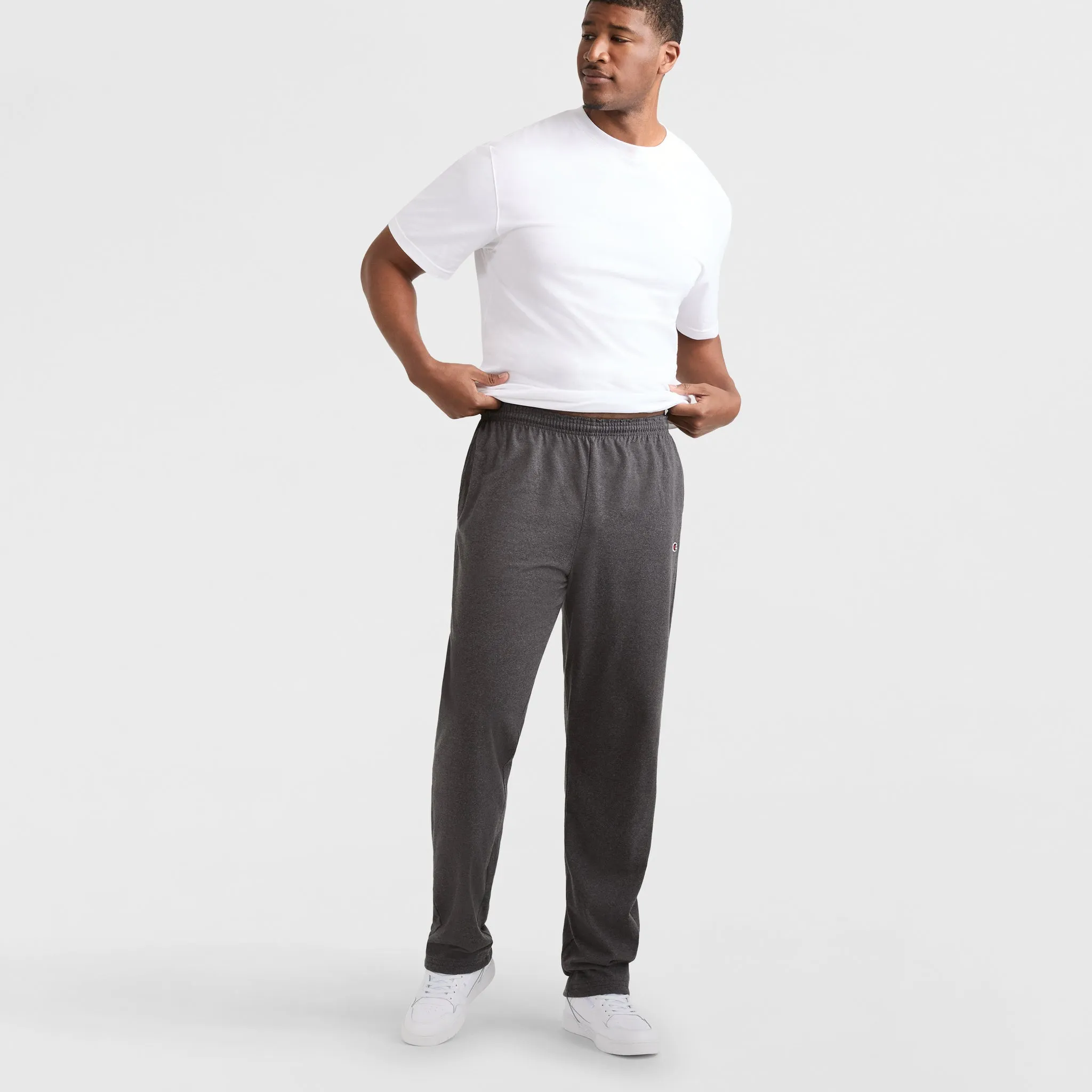 Lightweight Lounge Pants, Open Hem, C Logo - Big & Tall Lounge & Leisure