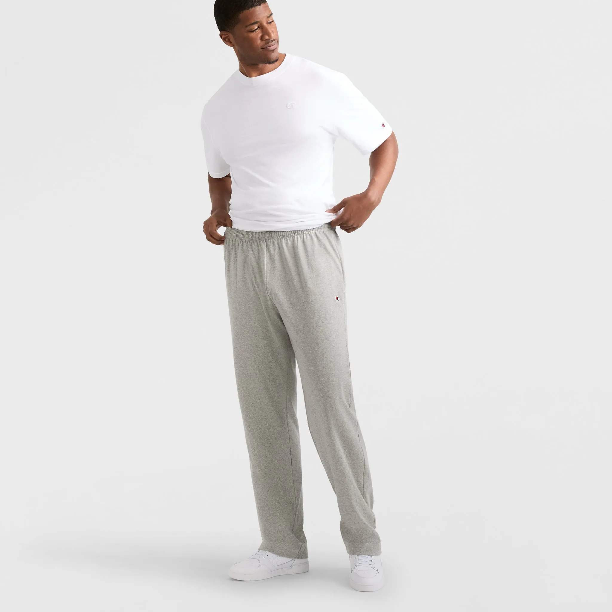 Lightweight Lounge Pants, Open Hem, C Logo - Big & Tall Lounge & Leisure