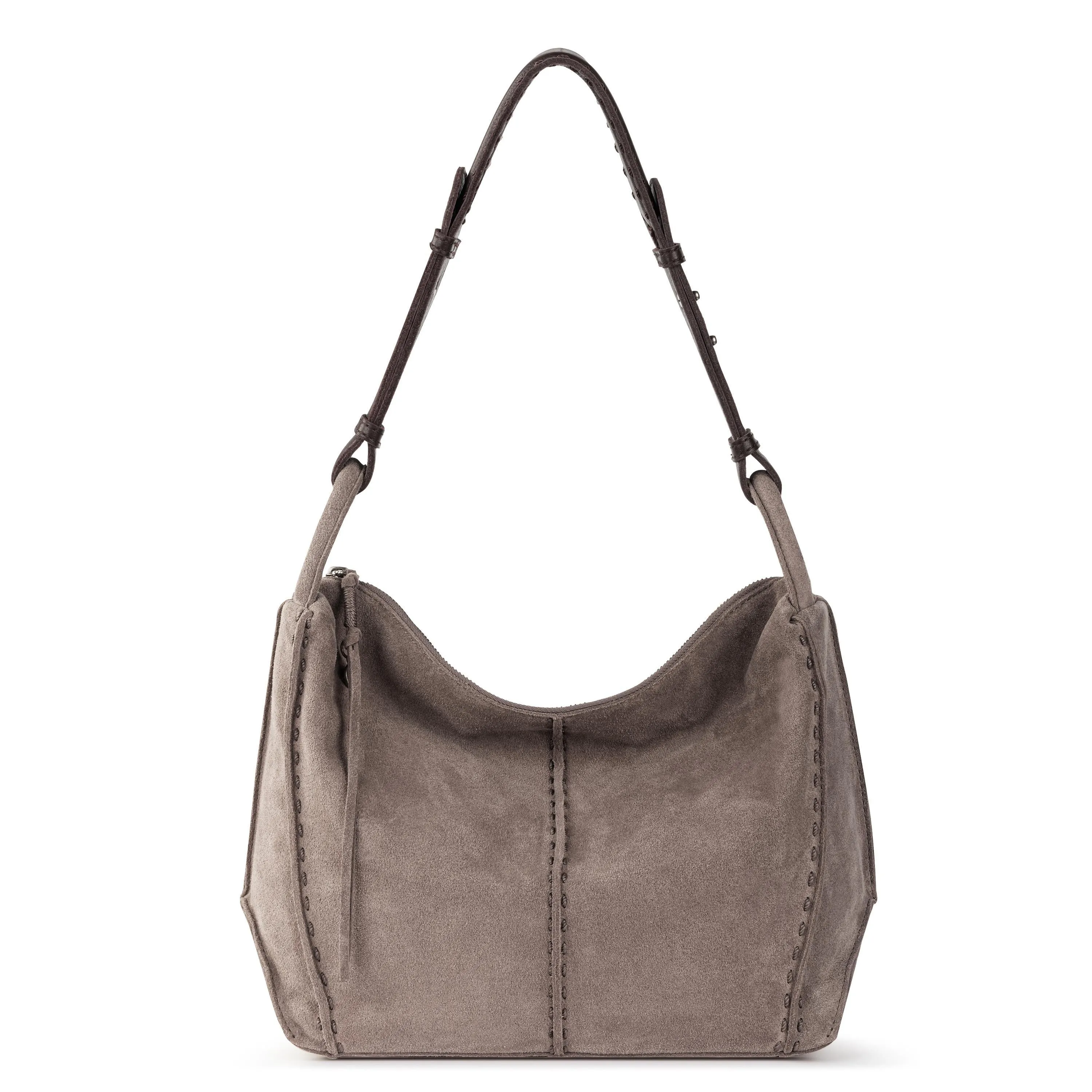 Los Feliz Hobo - Leather - Mushroom Suede City Stroll