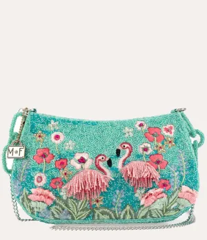 Mary Frances Flirty Flamingos Crossbody Bag Fun Outing
