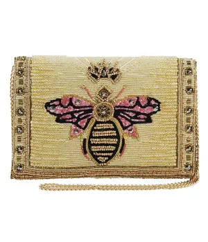 Mary Frances Golden Beaded Bee Handbag Fun Outing