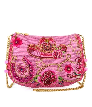 Mary Frances Pink Rodeo Drive Crossbody Handbag Fun Outing
