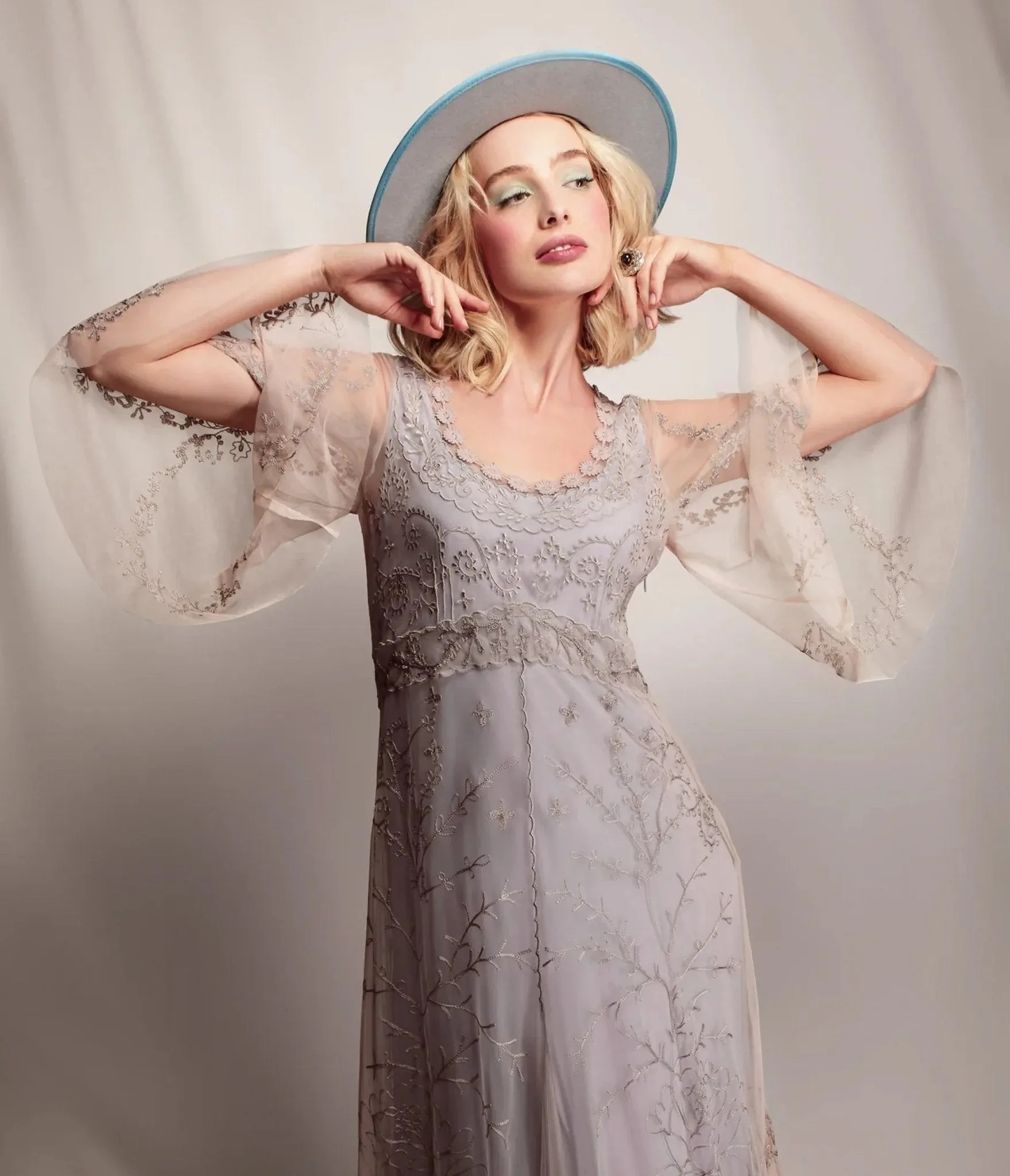 Nataya Lilac Lace Meadow Delilah Dress Party Look