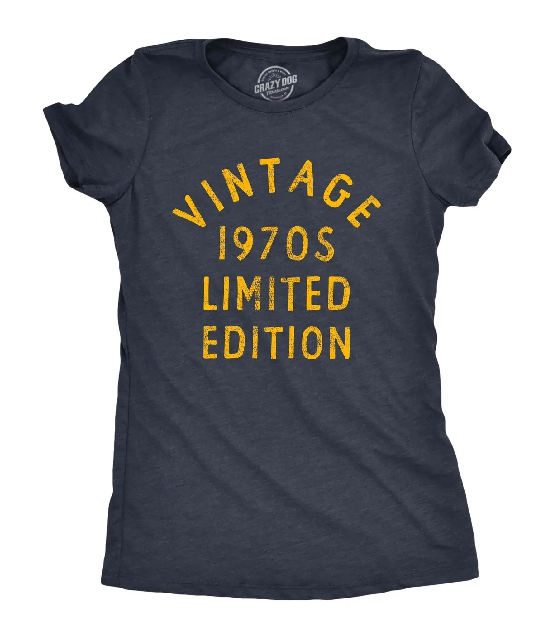 Navy & Yellow 1970s Vintage Graphic Tee Easy Date Night