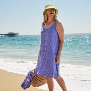 Ocean Stripe Drape Dress | Plus Size Weekend Relaxed Look