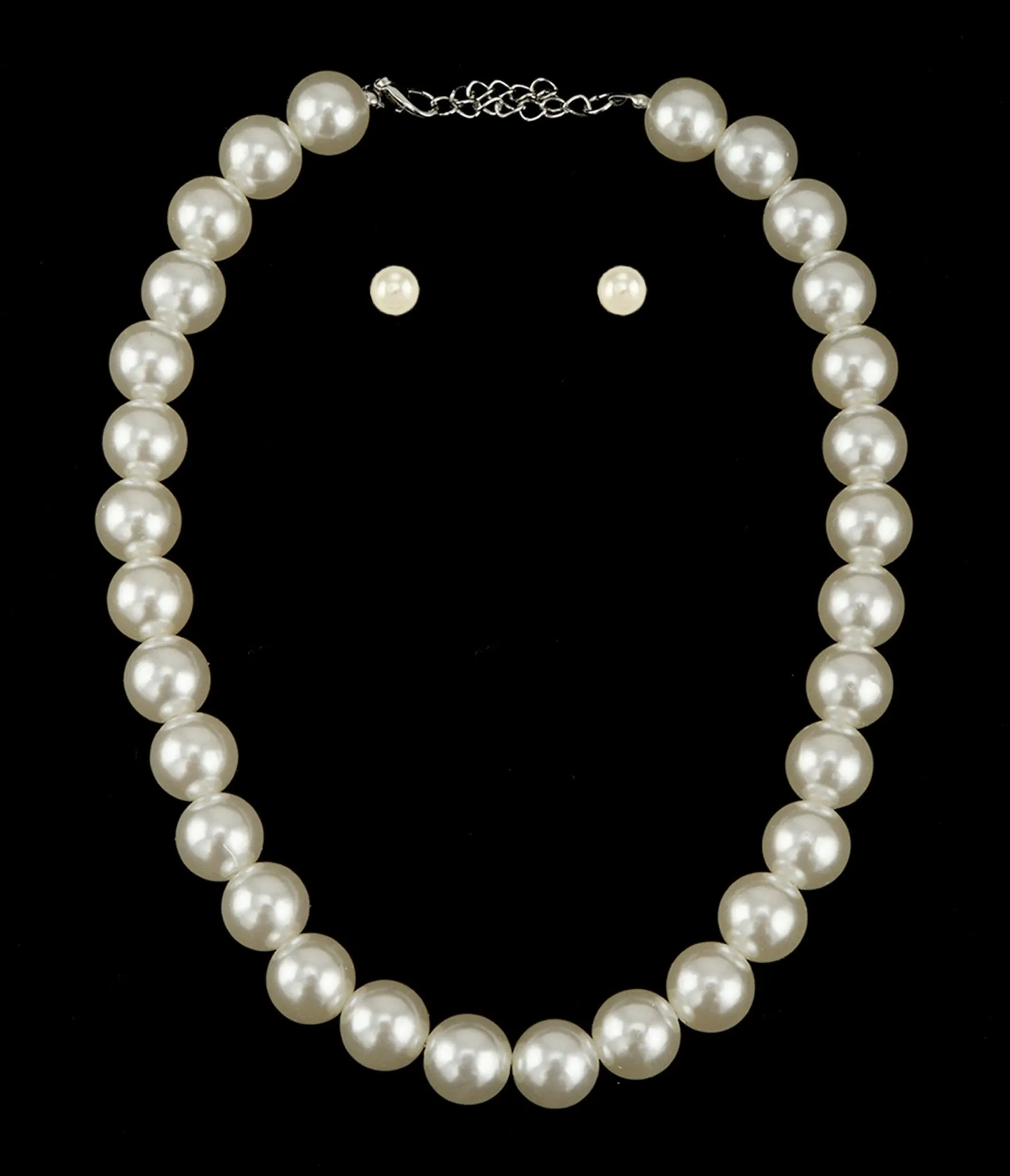Pearl Beaded Necklace & Earrings Set Everyday Chic