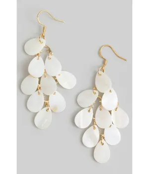 Pearly Teardrop Tiered Earrings Everyday Chic