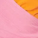 Pink & Orange Colorblock Surplice Wrap Top Easy Date Night