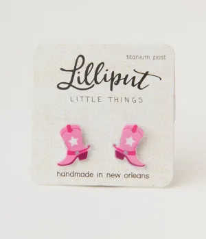 Pink Cowgirl Boot Earrings Everyday Chic