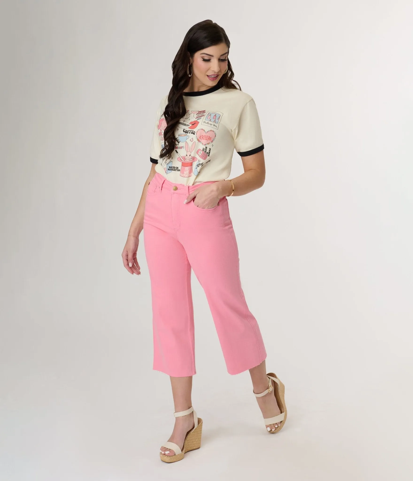Pink Pony Club Collage Graphic Tee Easy Date Night