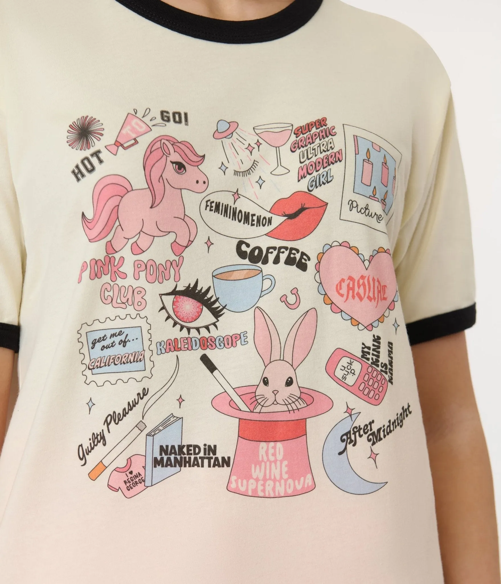 Pink Pony Club Collage Graphic Tee Easy Date Night