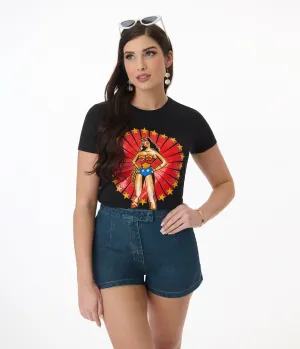 Pinky Star Ultimate Woman Tattoo Pin Up Graphic Tee Easy Date Night