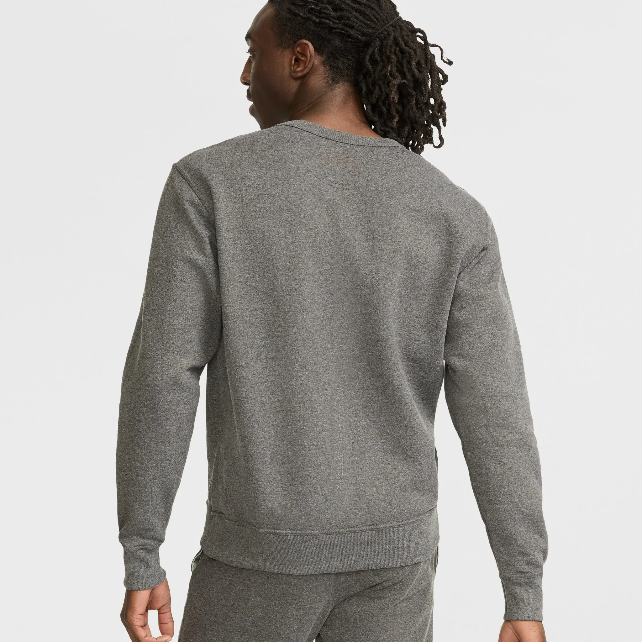 Powerblend Crewneck Sweatshirt, Left Script Logo Urban Street Look