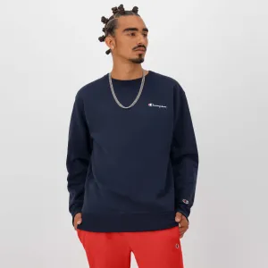Powerblend Crewneck Sweatshirt, Left Script Logo Urban Street Look