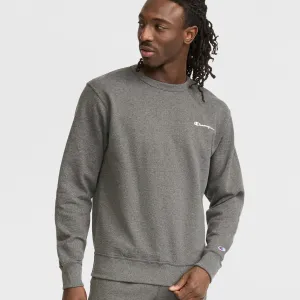 Powerblend Crewneck Sweatshirt, Left Script Logo Urban Street Look