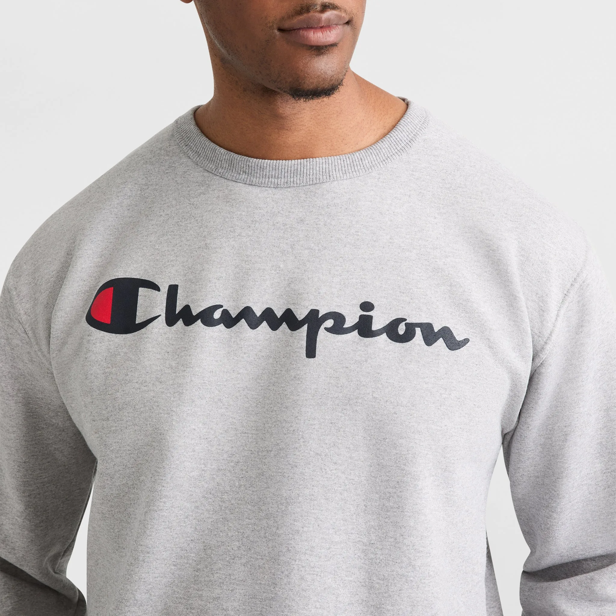 Powerblend Crewneck Sweatshirt, Script Logo - Big & Tall Urban Street Look