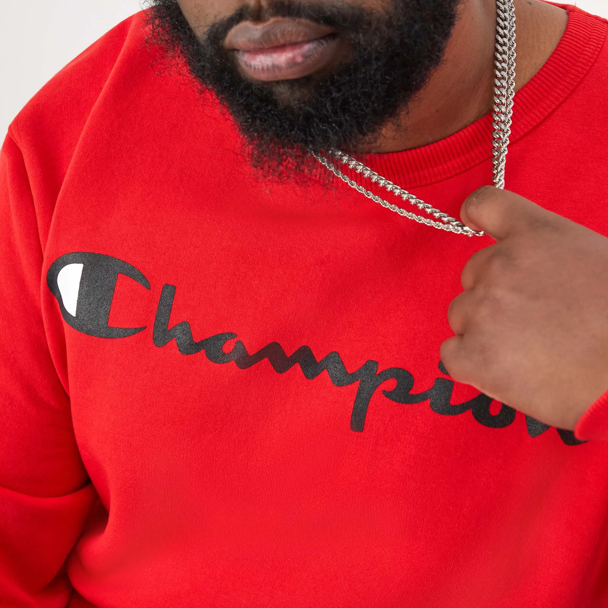 Powerblend Crewneck Sweatshirt, Script Logo - Big & Tall Urban Street Look