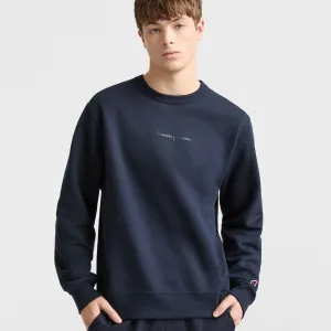 Powerblend Crewneck Sweatshirt, Tonal Script Logo Urban Street Look