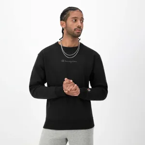 Powerblend Crewneck Sweatshirt, Tonal Script Logo Urban Street Look