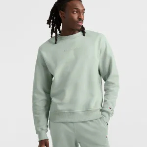 Powerblend Crewneck Sweatshirt, Tonal Script Logo Urban Street Look