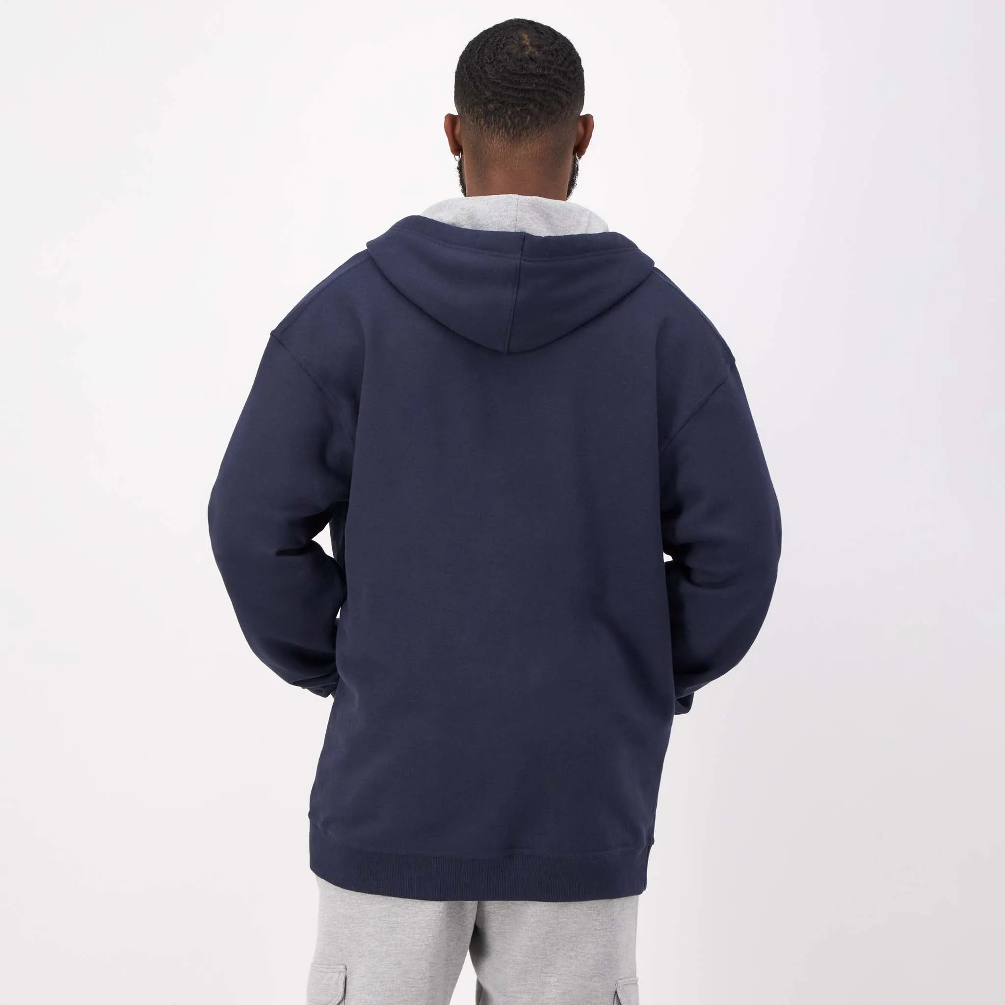 Powerblend Full Zip Hoodie, C Logo - Big & Tall Urban Street Look