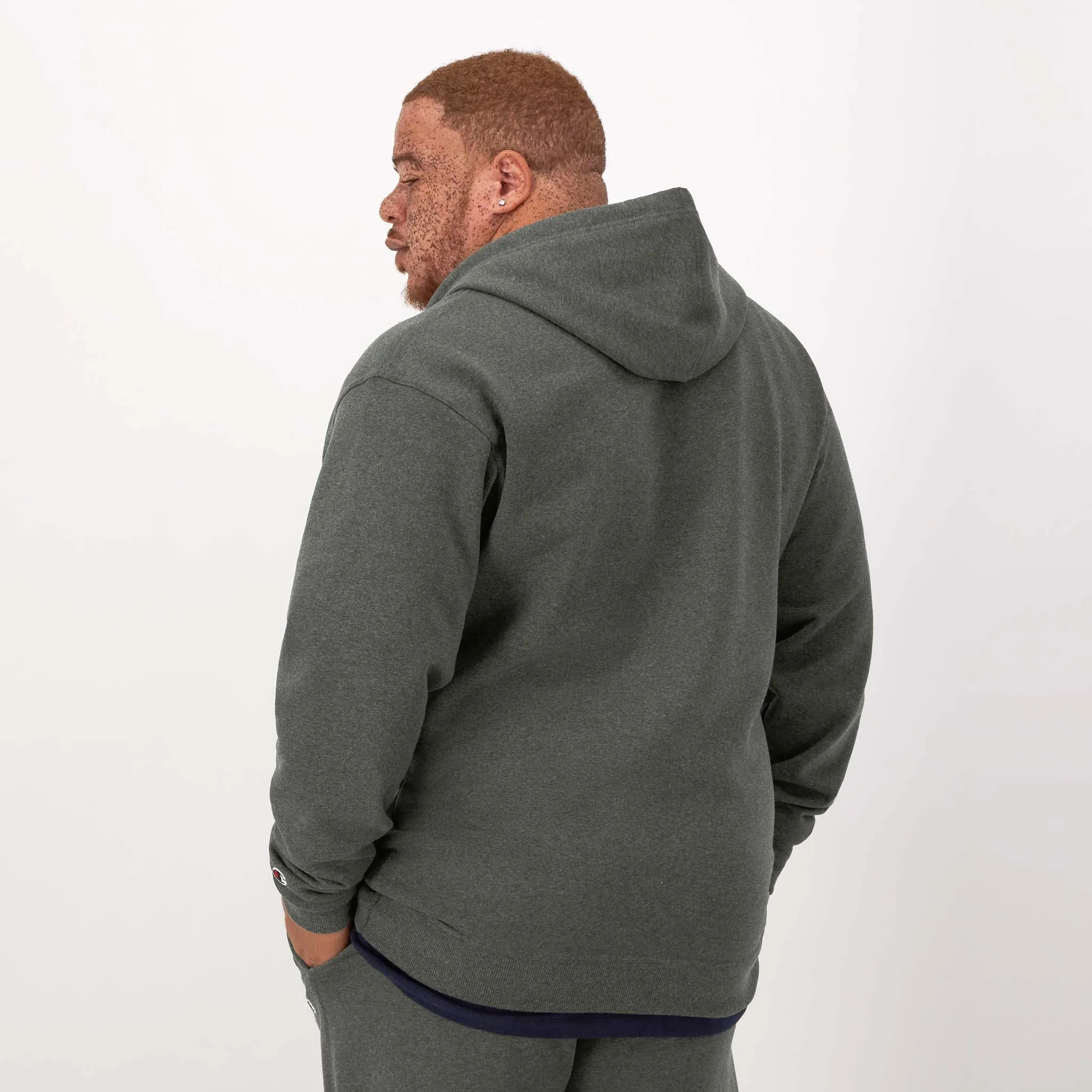 Powerblend Full Zip Hoodie, C Logo - Big & Tall Urban Street Look