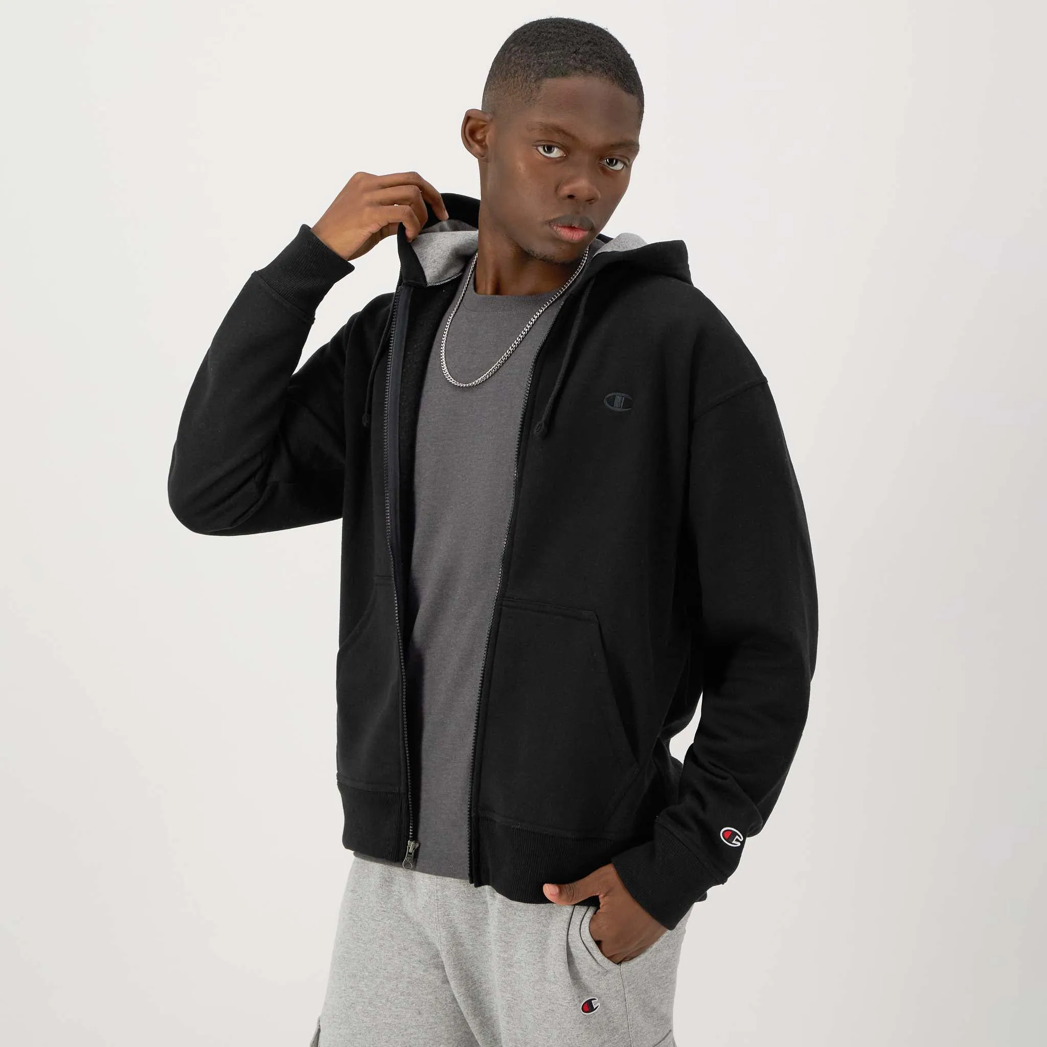 Powerblend Full-Zip Hoodie, C Logo Urban Street Look