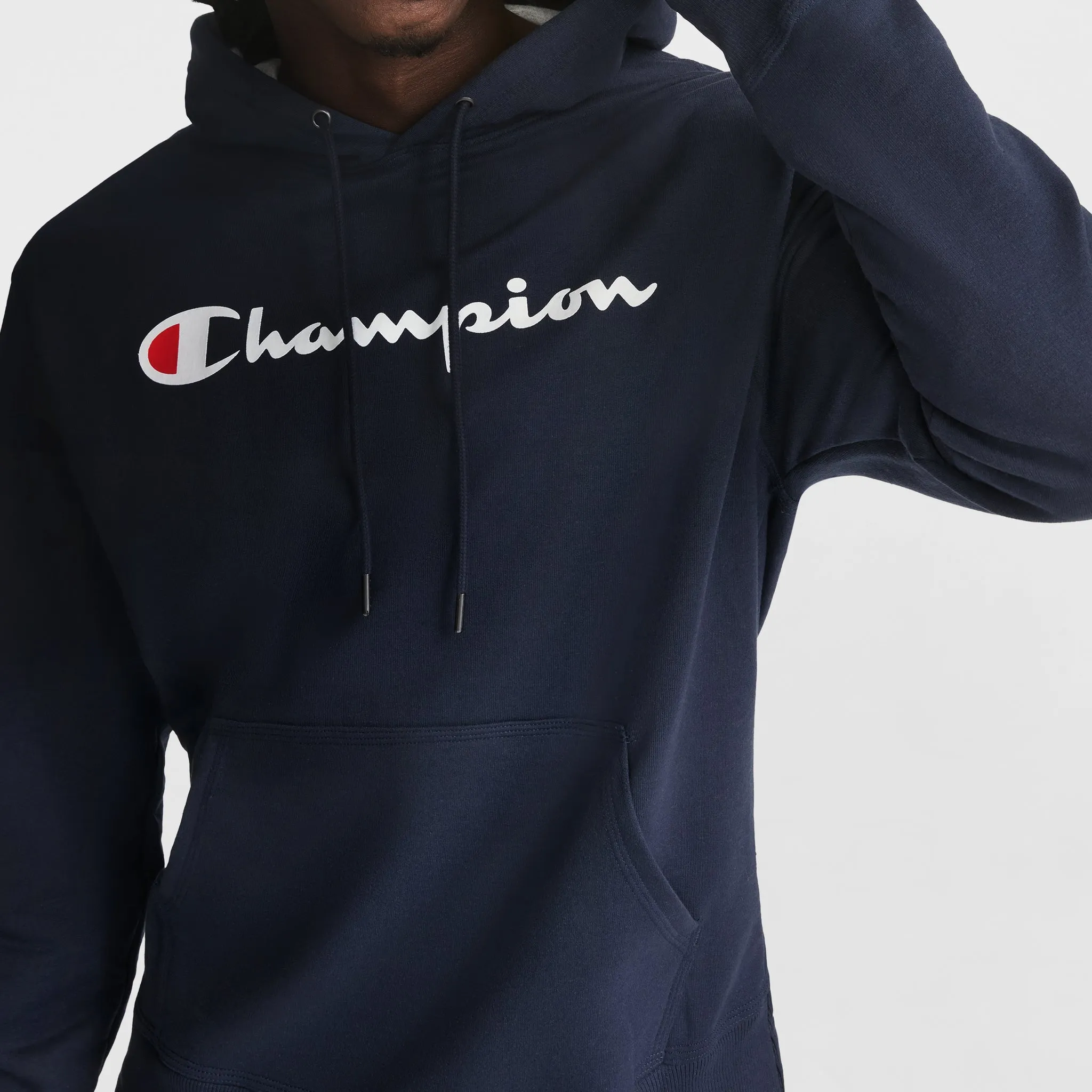 Powerblend Hoodie, Full Script Logo Urban Street Look
