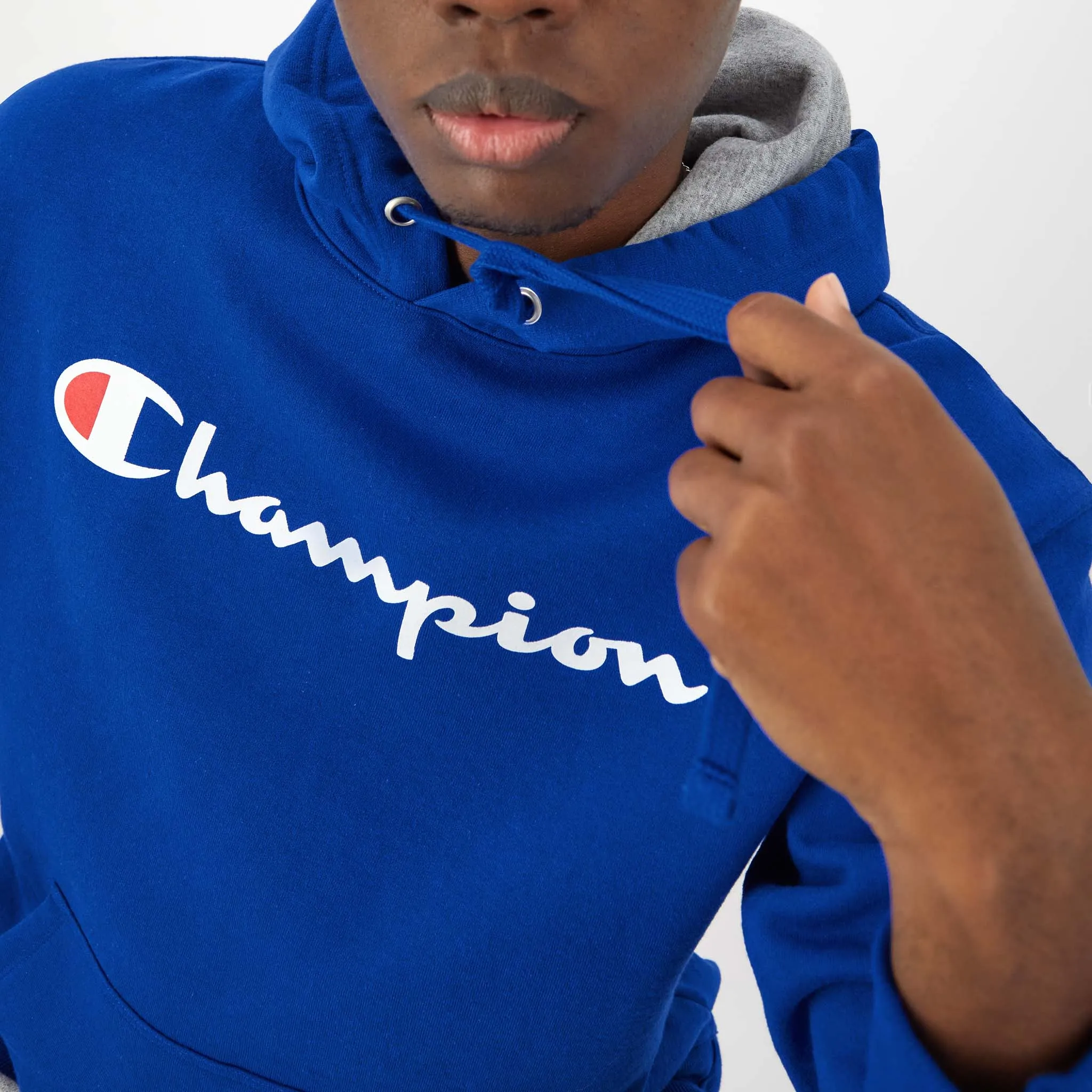 Powerblend Hoodie, Full Script Logo Urban Street Look
