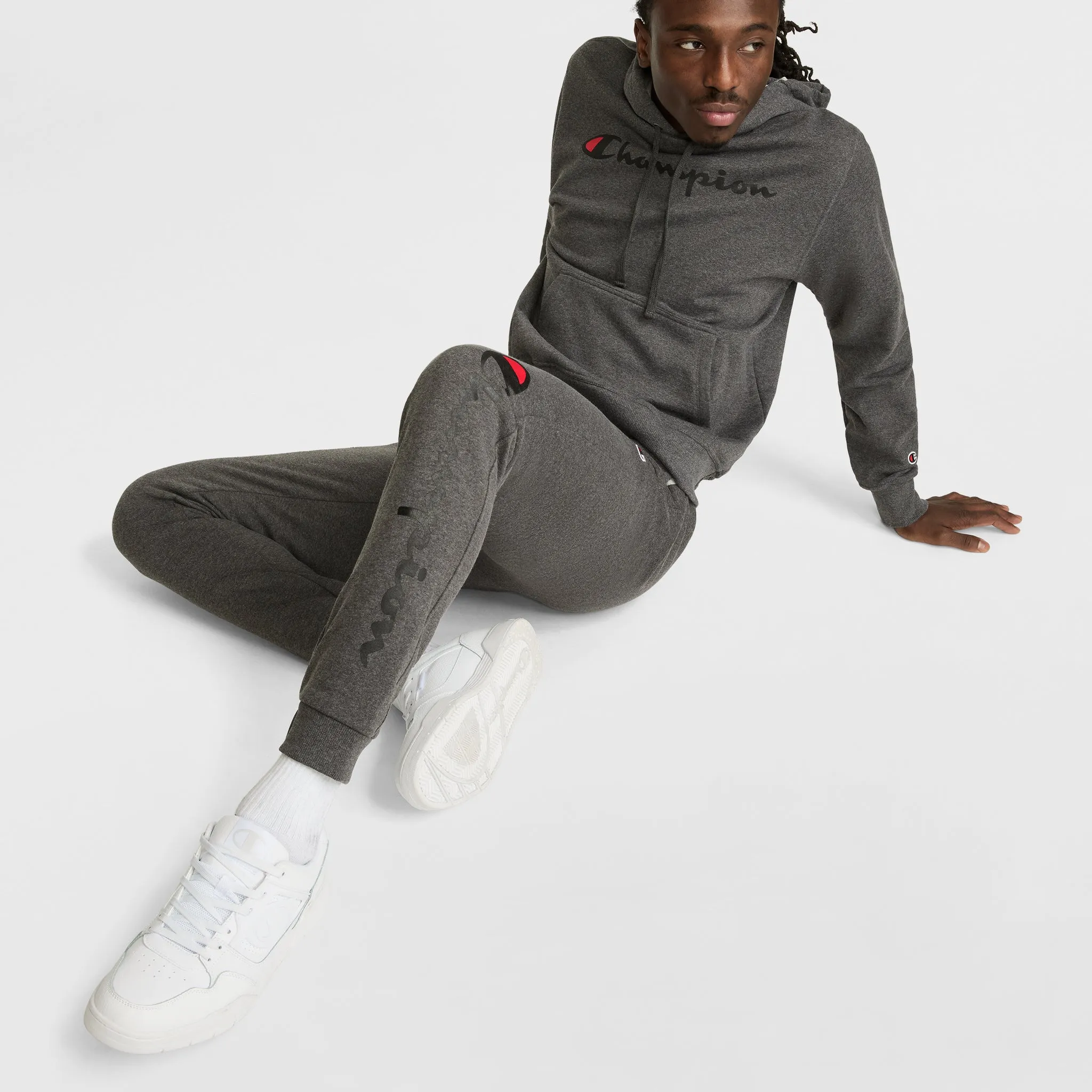 Powerblend Hoodie, Full Script Logo Urban Street Look