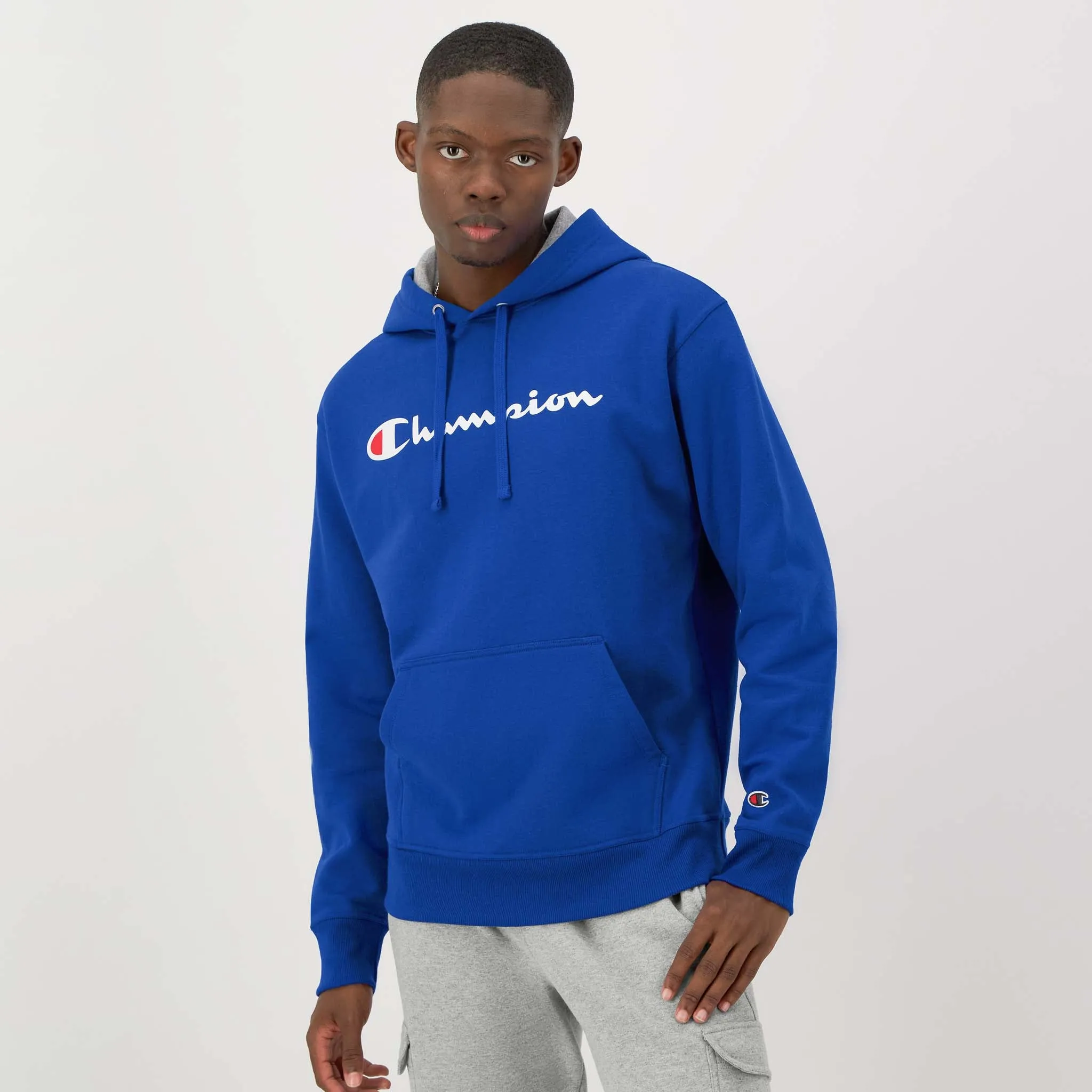 Powerblend Hoodie, Full Script Logo Urban Street Look