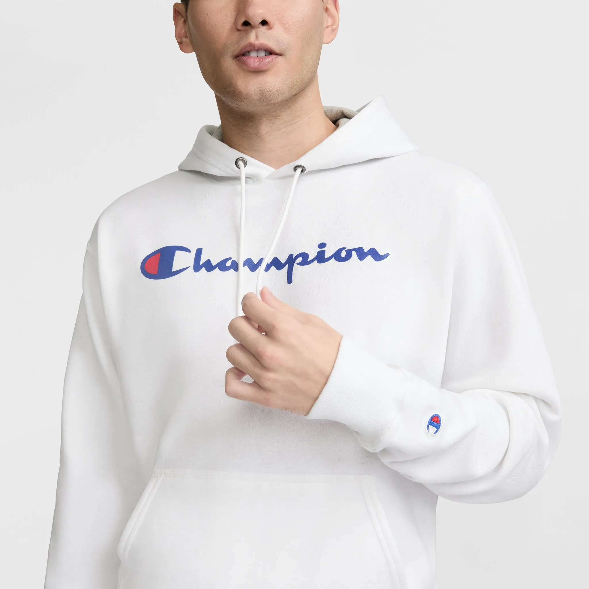 Powerblend Hoodie, Full Script Logo Urban Street Look