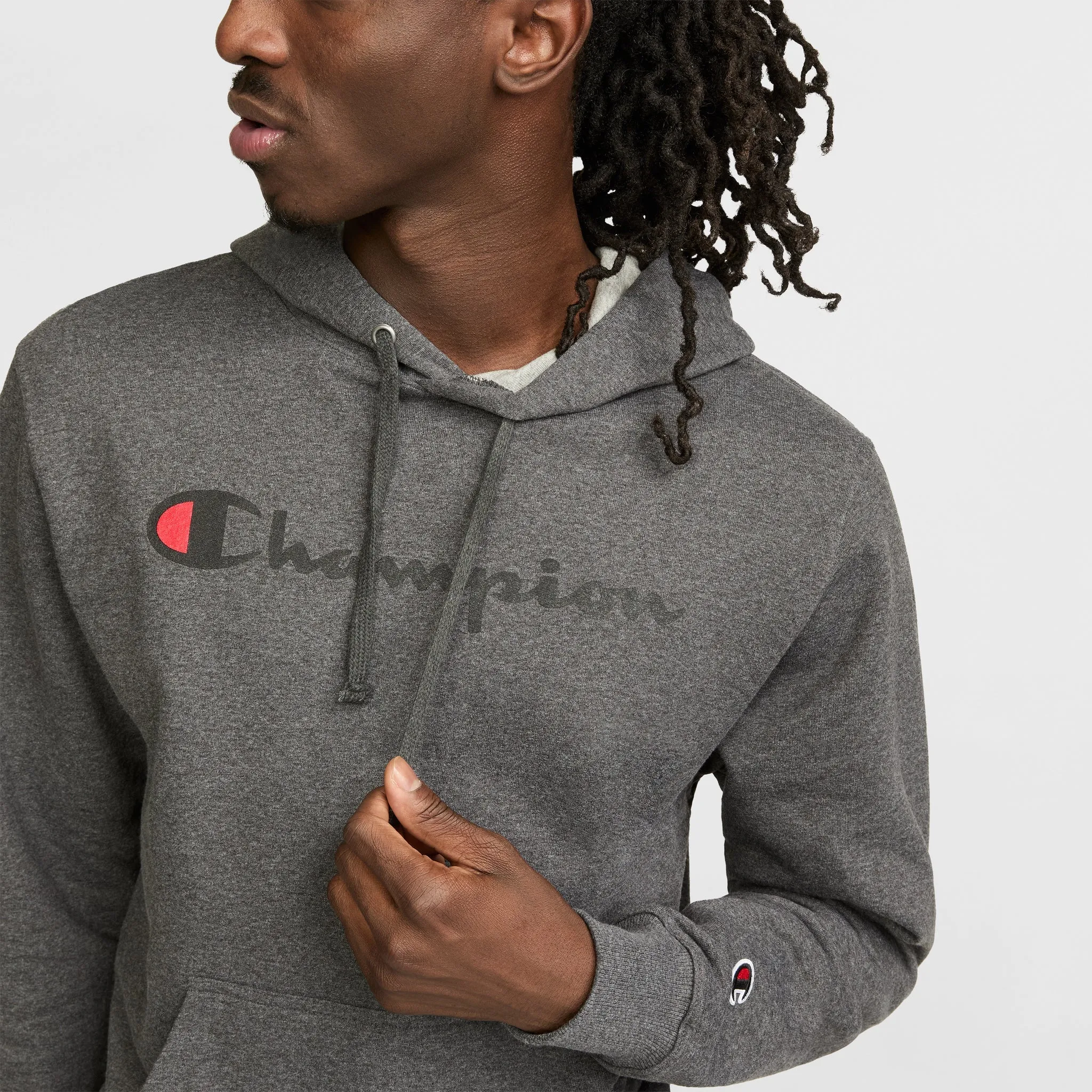 Powerblend Hoodie, Full Script Logo Urban Street Look