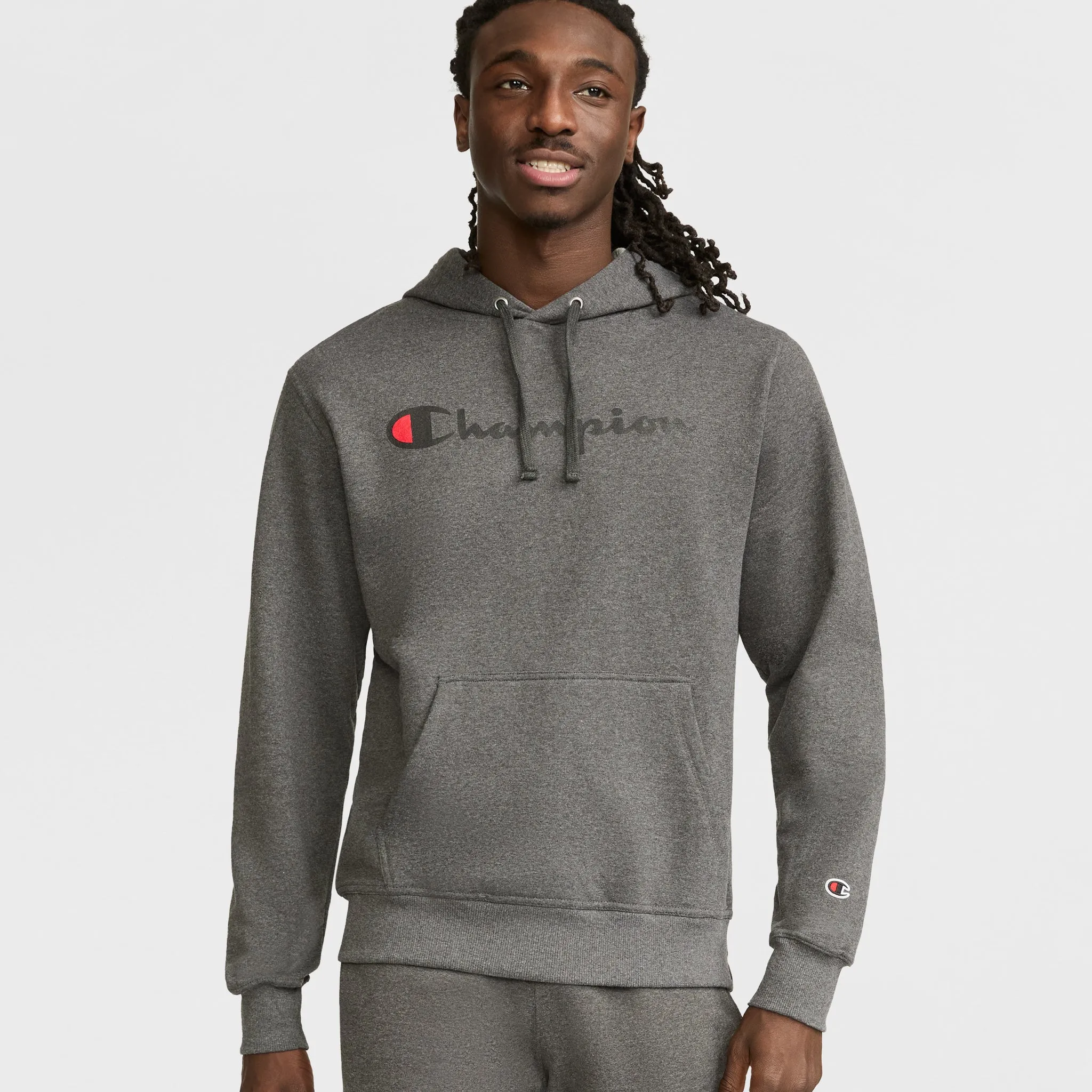 Powerblend Hoodie, Full Script Logo Urban Street Look
