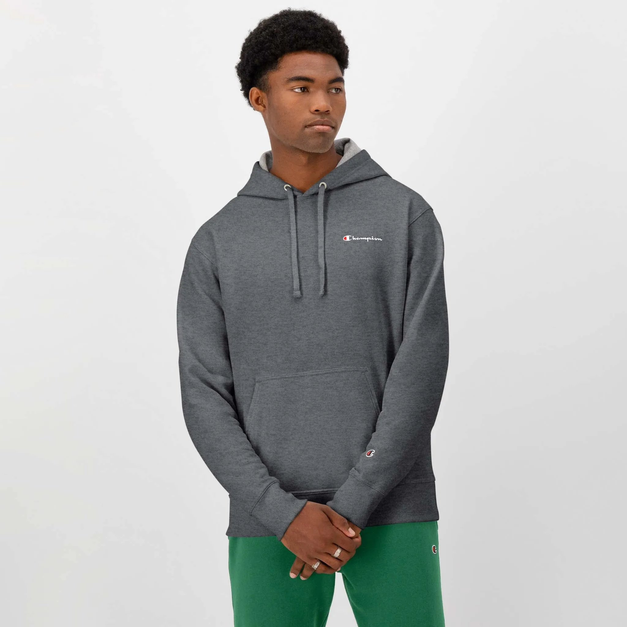 Powerblend Hoodie, Small Script Logo Urban Street Look