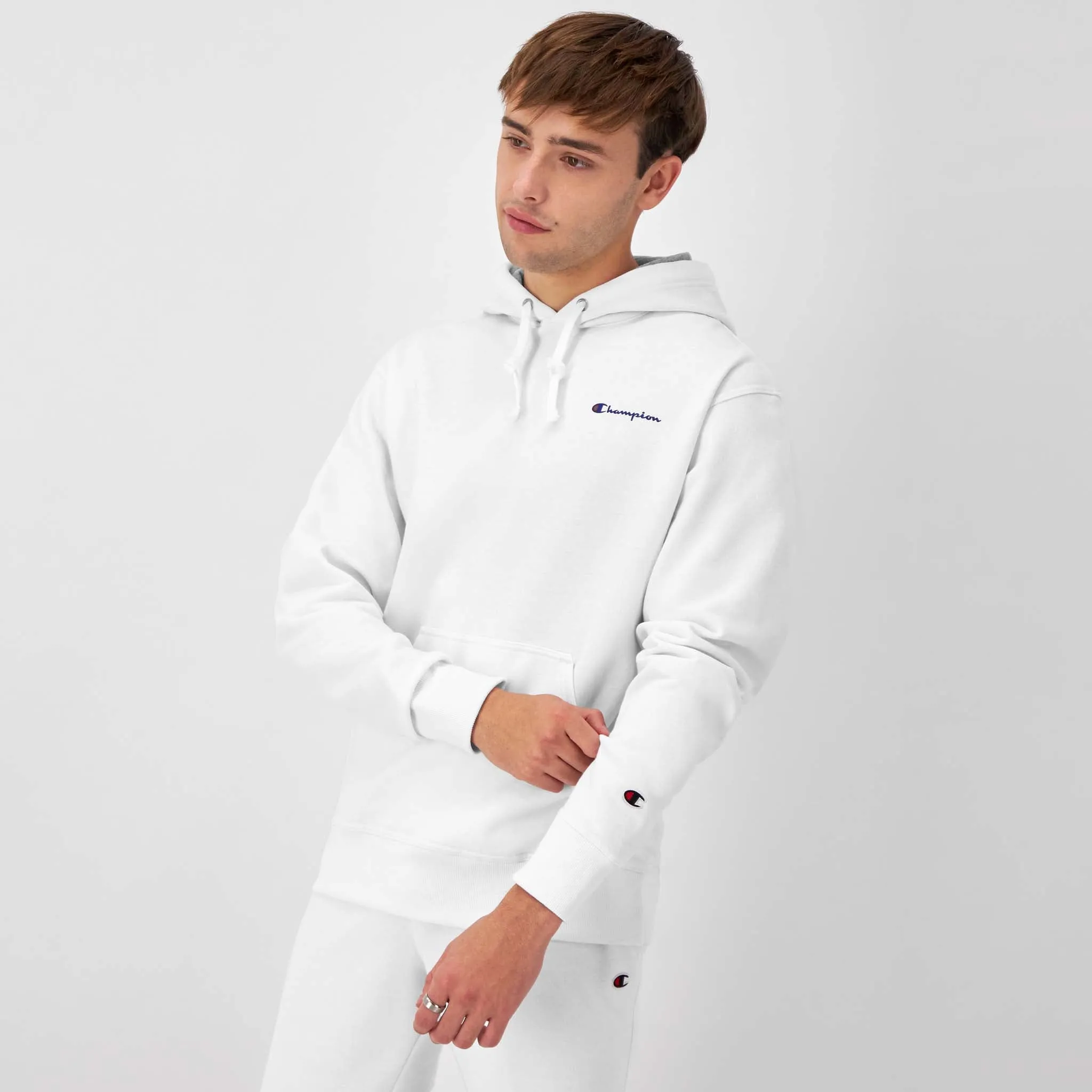 Powerblend Hoodie, Small Script Logo Urban Street Look