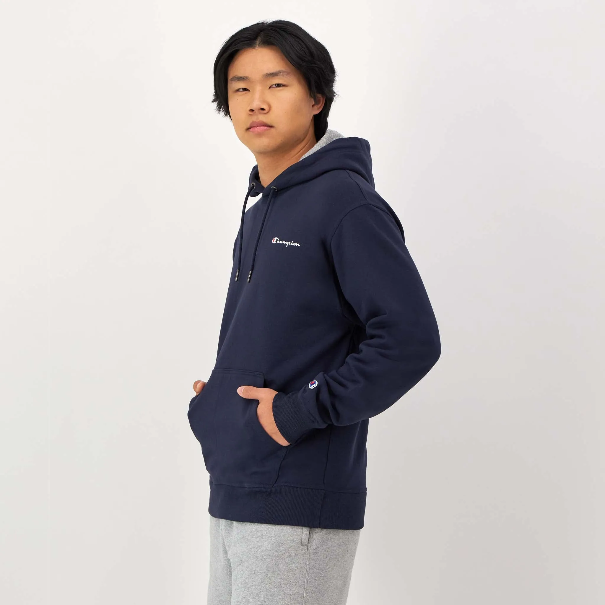 Powerblend Hoodie, Small Script Logo Urban Street Look